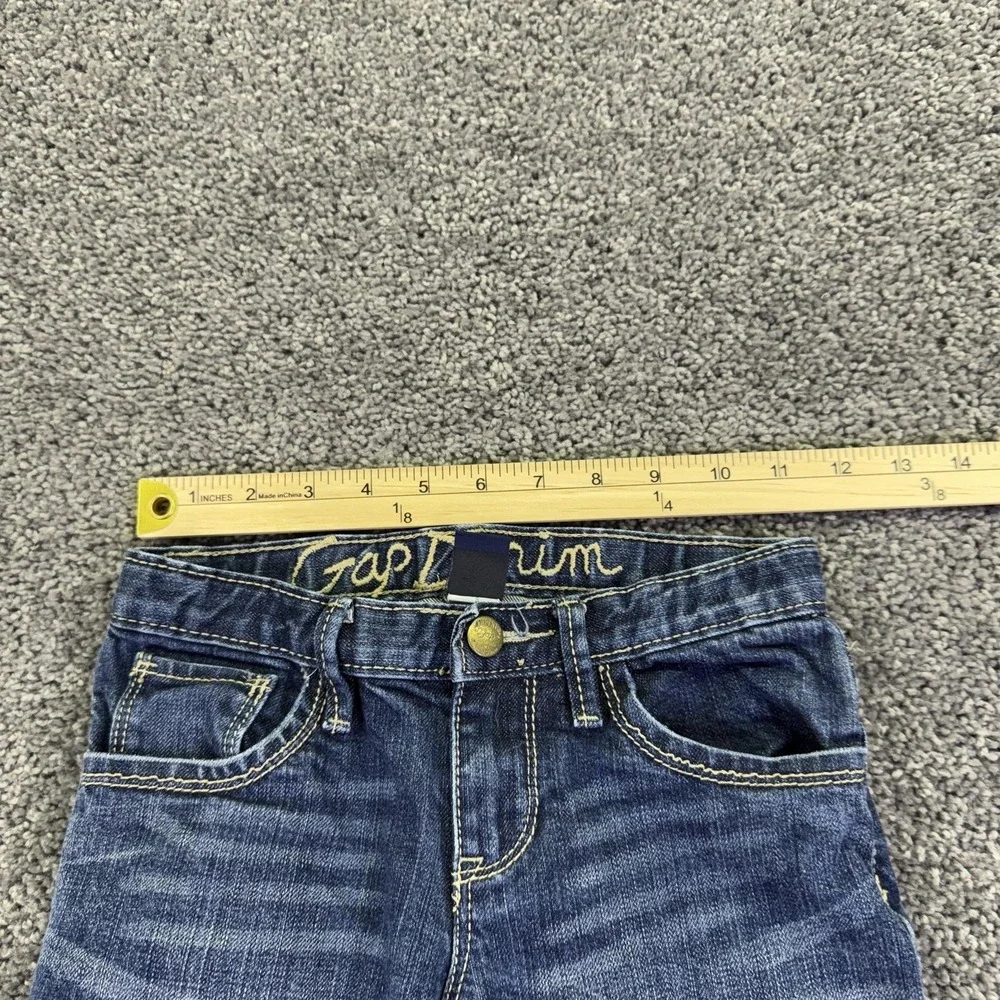 Gap Jeans Kids 10 Slim Blue Denim Crop Pockets Spring Casual Play